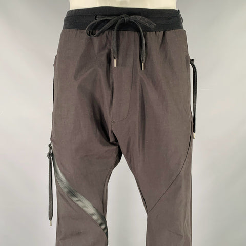 ARMY OF ME Size L SS20 Black Cotton Polyester Drop Crotch Casual Pants