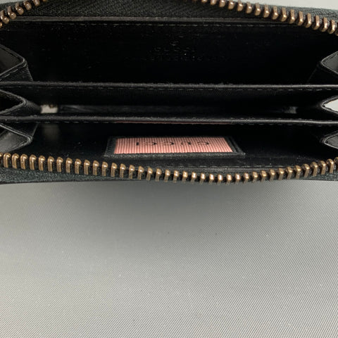 GUCCI Size One Size Black Multi-Color Monogram Leather Wallet