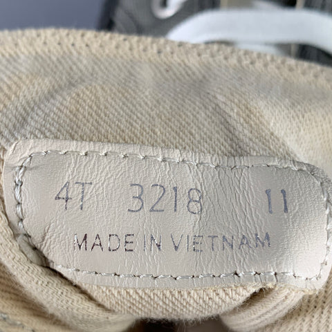 PRADA Size 11 Grey Black Canvas High Top Sneakers