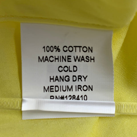 SID MASHBURN Size L Yellow Cotton One Pocket Long Sleeve Shirt