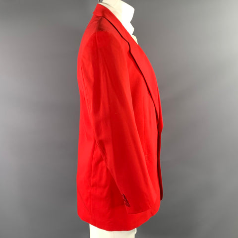 VERSACE Chest Size 38 Red Notch Lapel Sport Coat