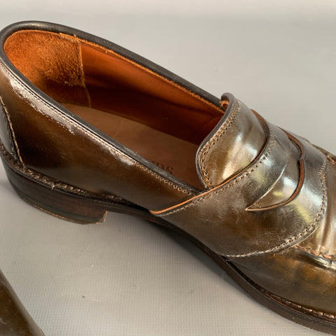 ALLEN EDMONDS Size 7 Randolph Brown Leather Penny Loafers
