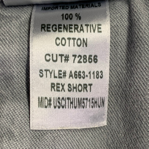 AGOLDE Size 34 Rex Grey Cotton Denim Cargo Shorts