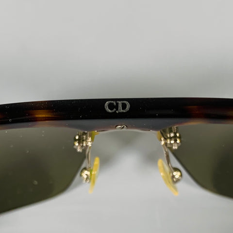 DIOR HOMME Silver Tortoise Shell Metal Aviator Sunglasses