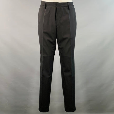DSQUARED2 PARIS Size 40 Black Wool Blend Notch Lapel Suit