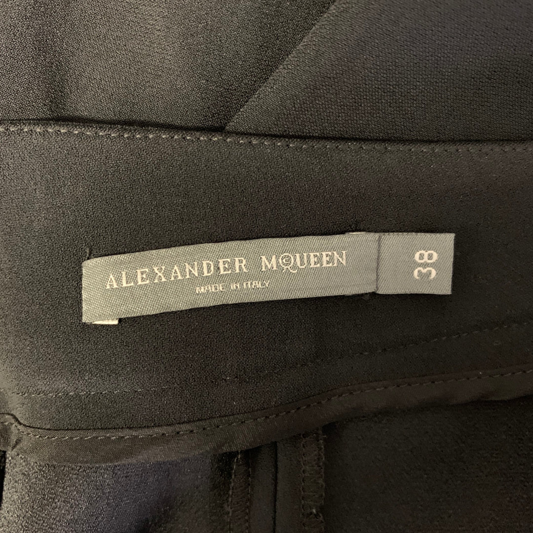 ALEXANDER MCQUEEN Size 2 Black Red Cuff Dress Pants