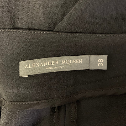 ALEXANDER MCQUEEN Size 2 Black Red Cuff Dress Pants