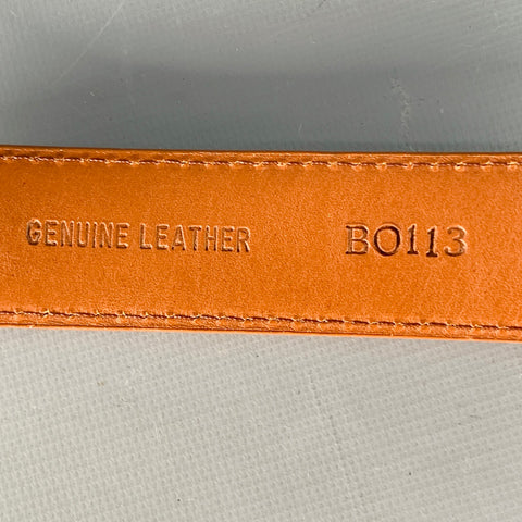 ALDEN Size 32 Brown Silver Leather Belt