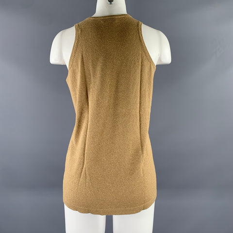DRIES VAN NOTEN Size M Gold Viscose Blend Tank Casual Top