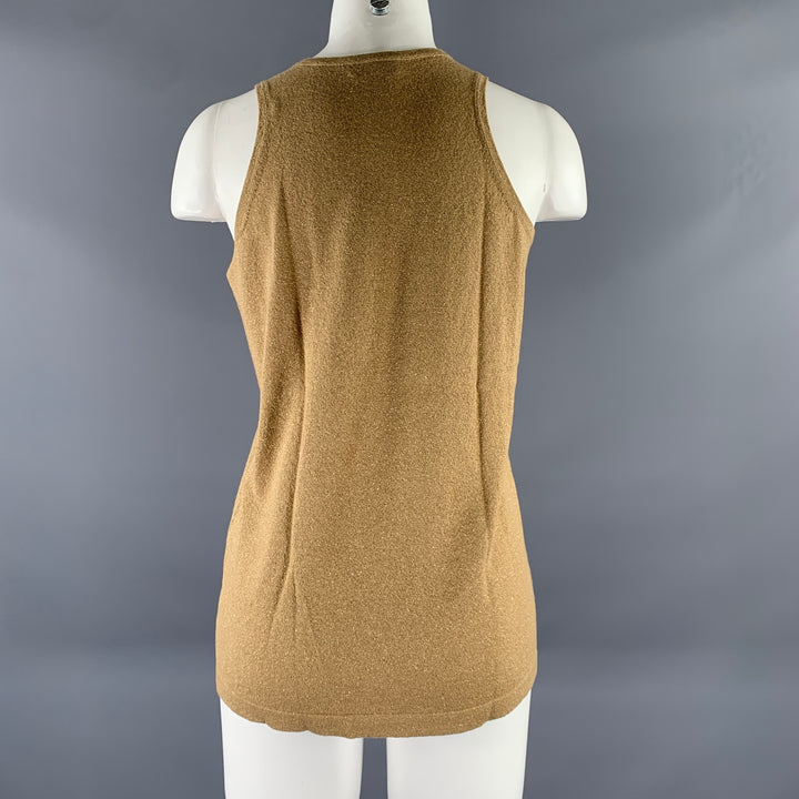 DRIES VAN NOTEN Size M Gold Viscose Blend Tank Casual Top