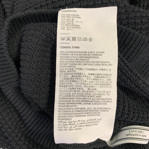 AMI by ALEXANDRE MATTIUSSI Size M Black Knit Cotton Crew Neck Pullover