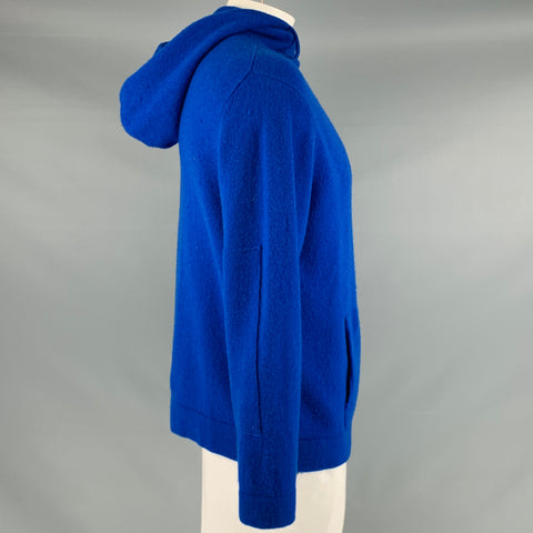 RALPH LAUREN Size L Royal Blue Knit Wool Hooded Pullover