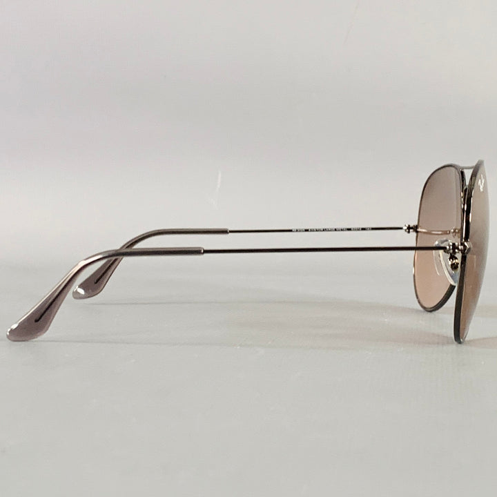 RAY-BAN Silver Taupe Metal Aviator Sunglasses