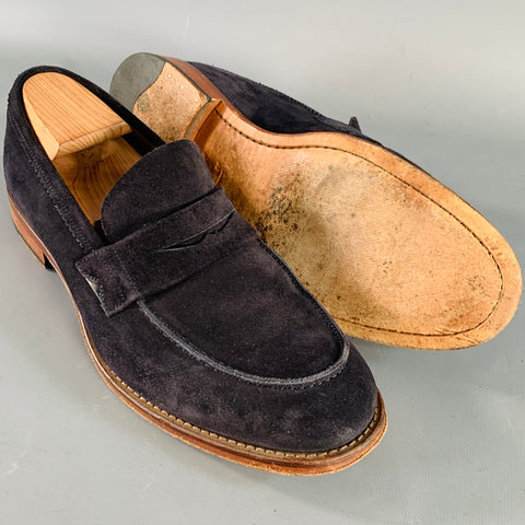 PS by PAUL SMITH Size 8 Gifford Navy Suede Penny Loafers