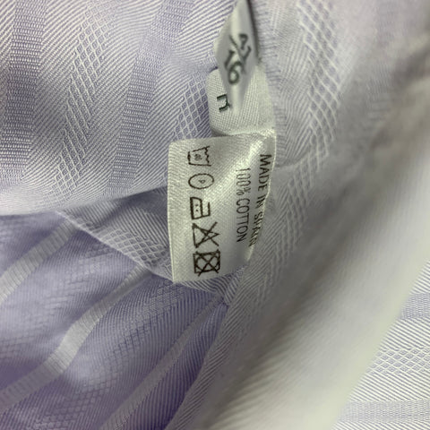 ERMENEGILDO ZEGNA Size L Lavender Purple Cotton Button Up Long Sleeve Shirt