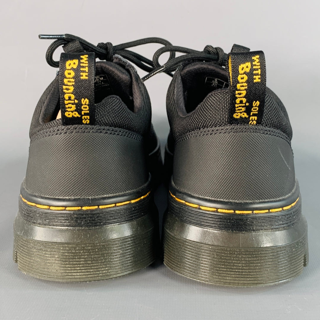 DR. MARTENS Size 10 Reeder Black Nylon Chunky Sole Lace Up 