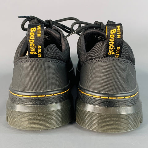 DR. MARTENS Size 10 Reeder Black Nylon Chunky Sole Lace Up Shoes