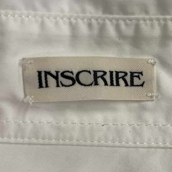 ISCRIRE SS20 Size S White Cotton Oversized One Pocket Volume Long Sleeve Shirt