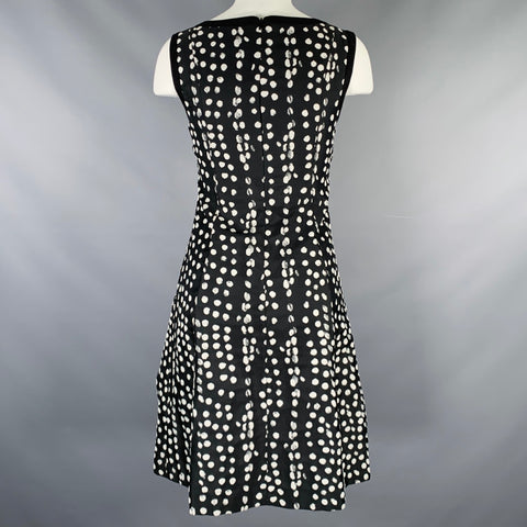 Robe trapèze à pois noir et blanc MAX MARA Taille XS