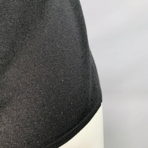 AKRIS Size 8 Black Beaded High Neck Casual Top