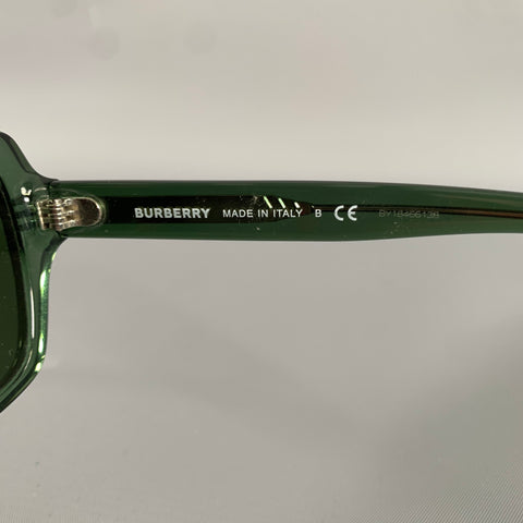 BURBERRY Size One Size Green Olive See Through Sunglasses