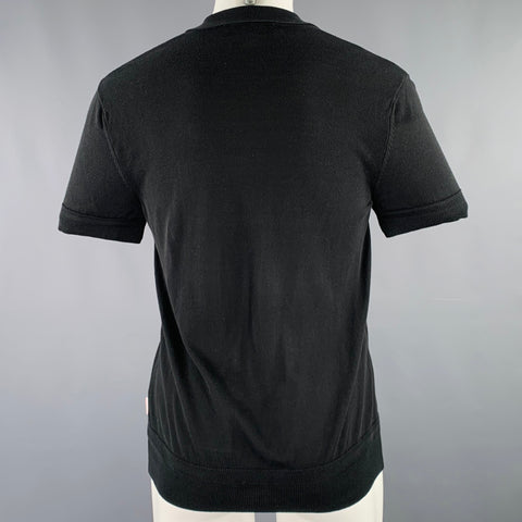ORLEBAR BROWN Size M Black Knit V-Neck Polo