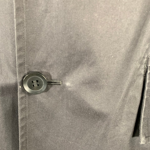 YOHJI YAMAMOTO Size S Black Cotton Notch Lapel Coat