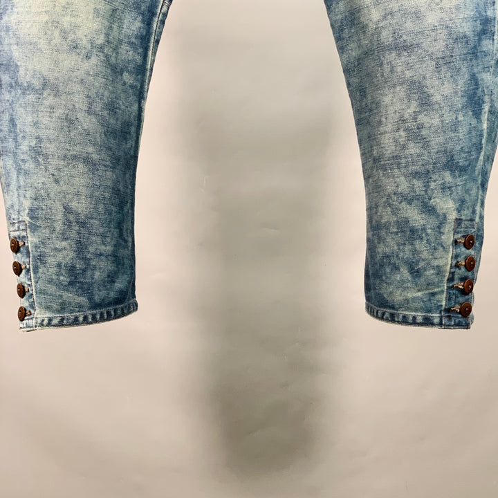 RRL by RALPH LAUREN Size 36 Blue Cotton Cropped Cocoon Jeans