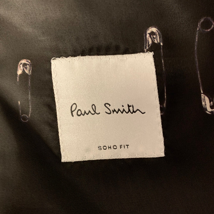 PAUL SMITH Size 38 Teal Polyester Notch Lapel Sport Coat