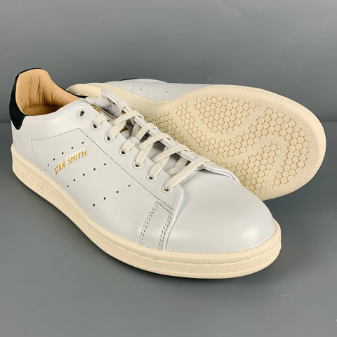 ADIDAS x STAN SMITH Size 9.5  White Perforated Leather Lace-Up Sneakers