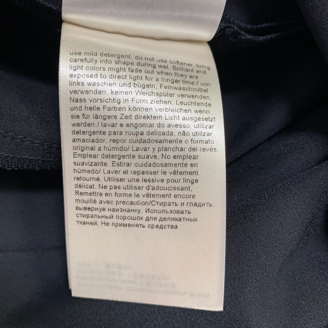 ESCADA Size 12 Navy Polyamide Blend Side Zipper Dress Pants