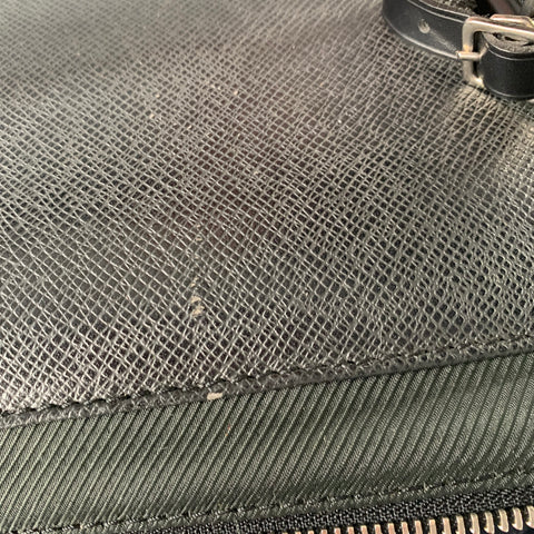 LOUIS VUITTON Taiga Santore Ardoise Green Black Two Tone Nylon Leather Travel Suitcase Bag