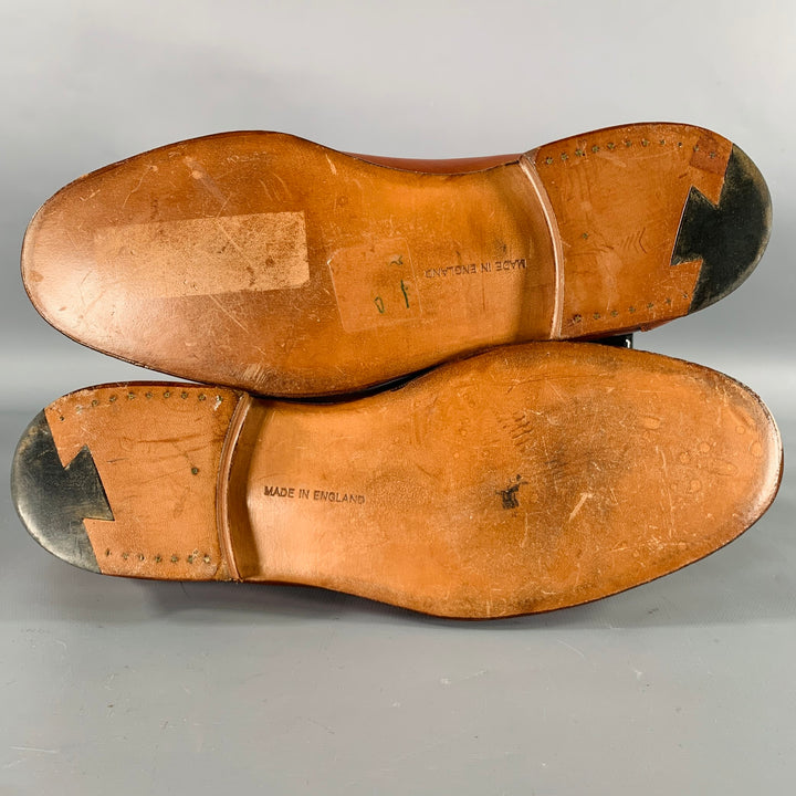 TRICKER'S Size 8.5 -Chicago- Brown Tan Leather Penny Loafers