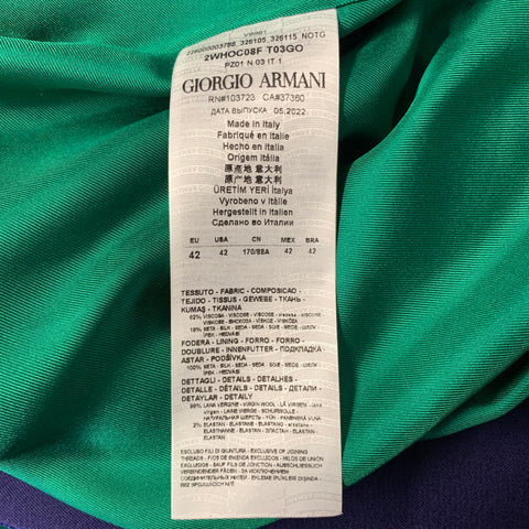 GIORGIO ARMANI Size M Silk Blend Geometric Jacket