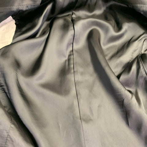 JOHN VARVATOS Size 40 Regular Black Wool Twill Notch Lapel Suit