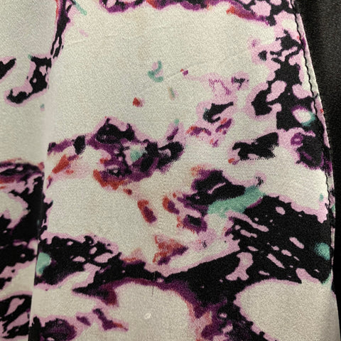 GUNS GERMS $TEAL Size M Black Multi Color Marbled Silk Jacket