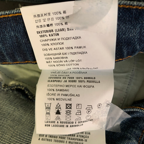 PRADA Size 36 Blue Indigo Wash Denim Button Fly Jeans