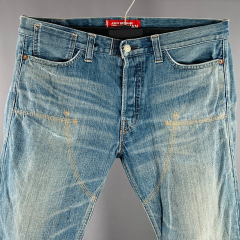 JUNYA WATANABE x LEVI STRAUSS Size S Blue Patch Cotton Selvedge Jeans