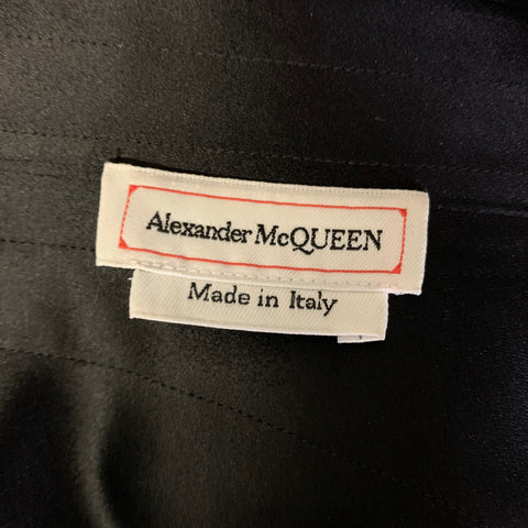 ALEXANDER MCQUEEN FW2020 Size L Black Cotton Button Up Long Sleeve Shirt