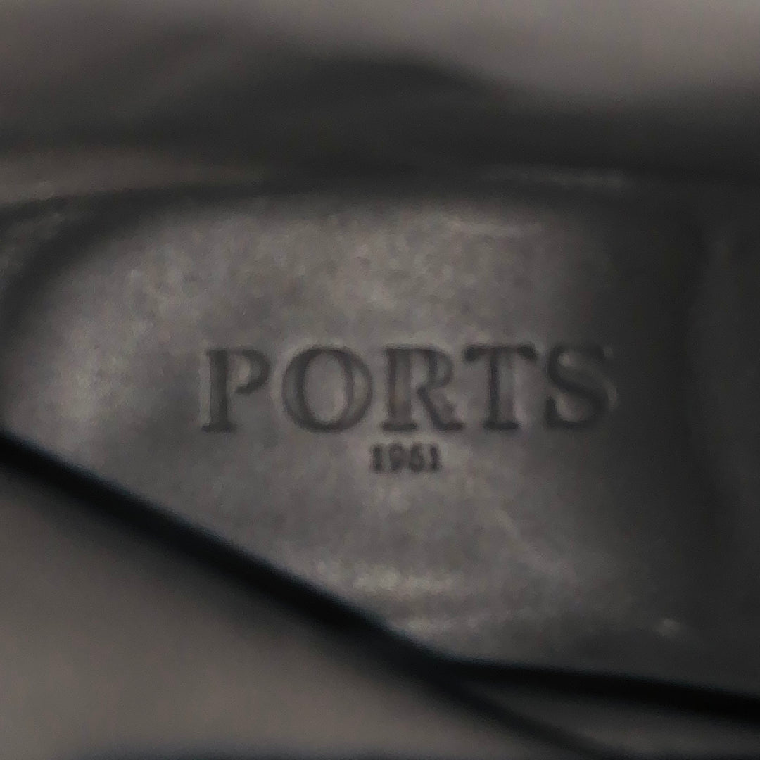 PORTS 1961 Size 11 Black Brown Leather Lace-Up Zipper Boots