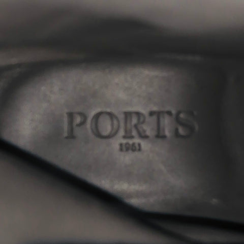 Bottes à lacets et fermeture éclair PORTS 1961 en cuir noir et marron, taille 11
