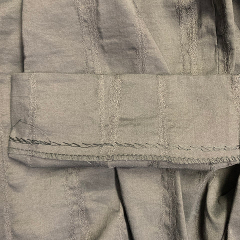 JOHN VARVATOS Size 32 Black Stripe Ramie Blend Flat Front Dress Pants