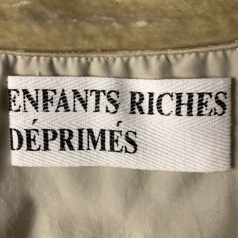ENFANTS RICHES DEPRIMES ERD FW2017  XL Green Velvet Rayon Trucker Jacket