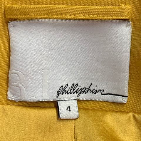3.1 PHILLIP LIM Taille 4 Veste Blazer Volantée en Mélange de Coton Jaune