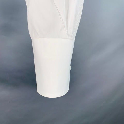 TOM FORD Size S White Cotton Curved Cutaway Long Sleeve Shirt