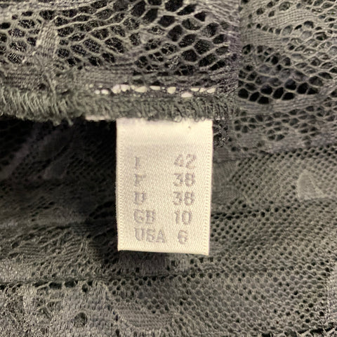 PHILOSOPHY di LORENZO SERAFINI Size 6 Black Lace Bow Dress