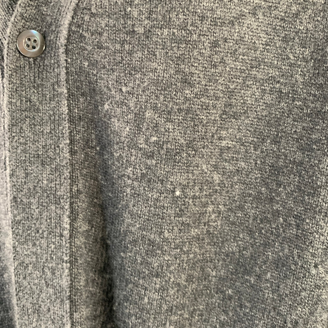 SOFIE D'HOORE Size S Grey Charcoal Knit Wool Cashmere Oversized V-Neck Cardigan