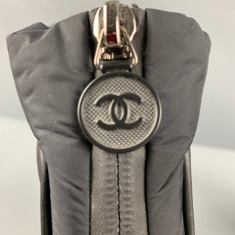 CHANEL Size 11 Black Nylon Quilted Boots