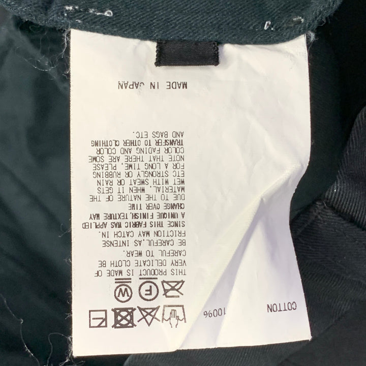 KOLOR Size M Black Cotton Twill Pleated Tapered Casual Pants