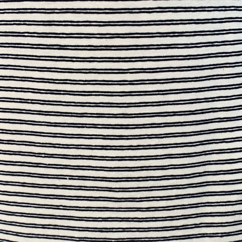 THEORY Size S Adiany B White Navy Linen Cotton Blend Stripe Midi T-Shirt Dress